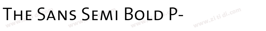The Sans Semi Bold P字体转换